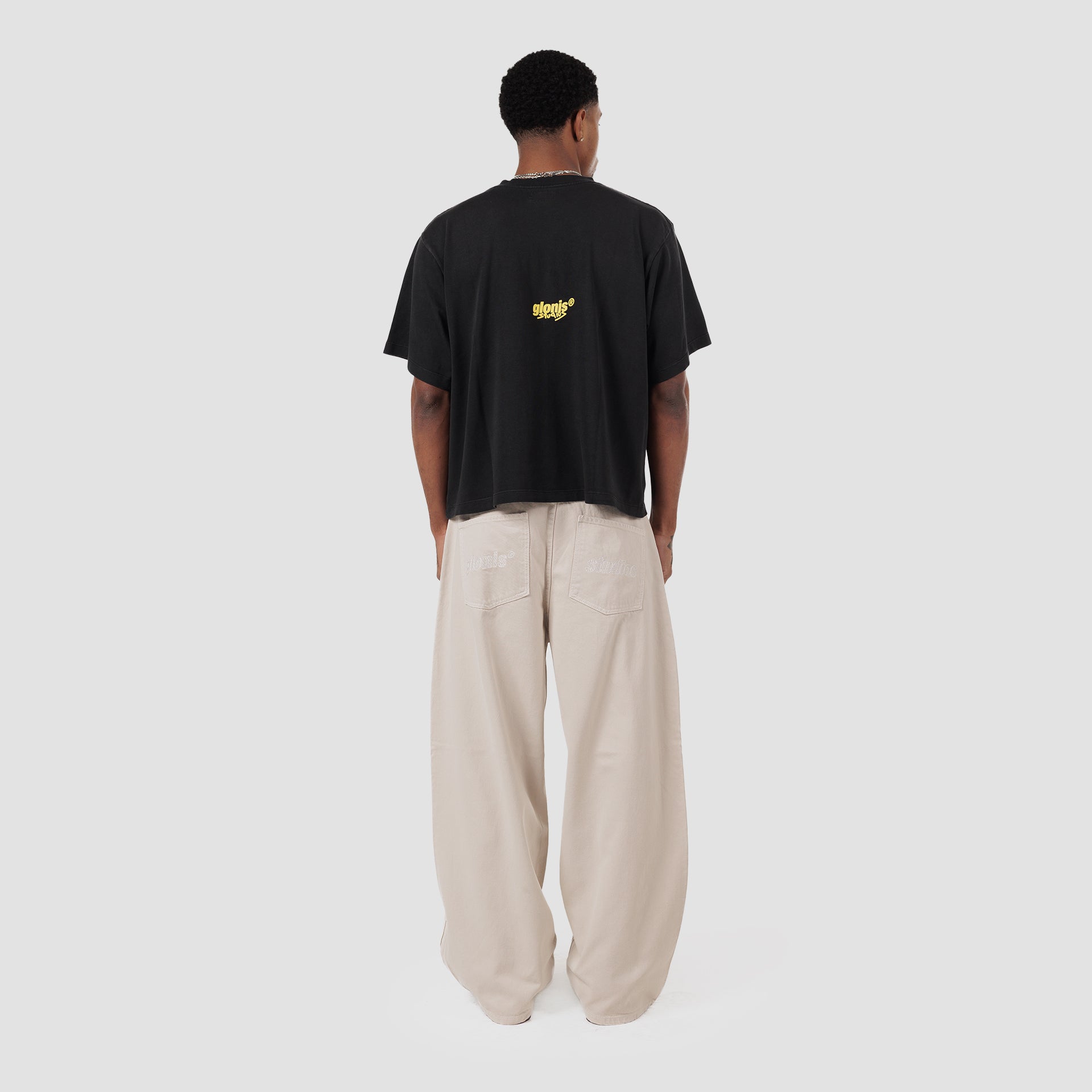 CHAMPAGNE BAGGY JEANS