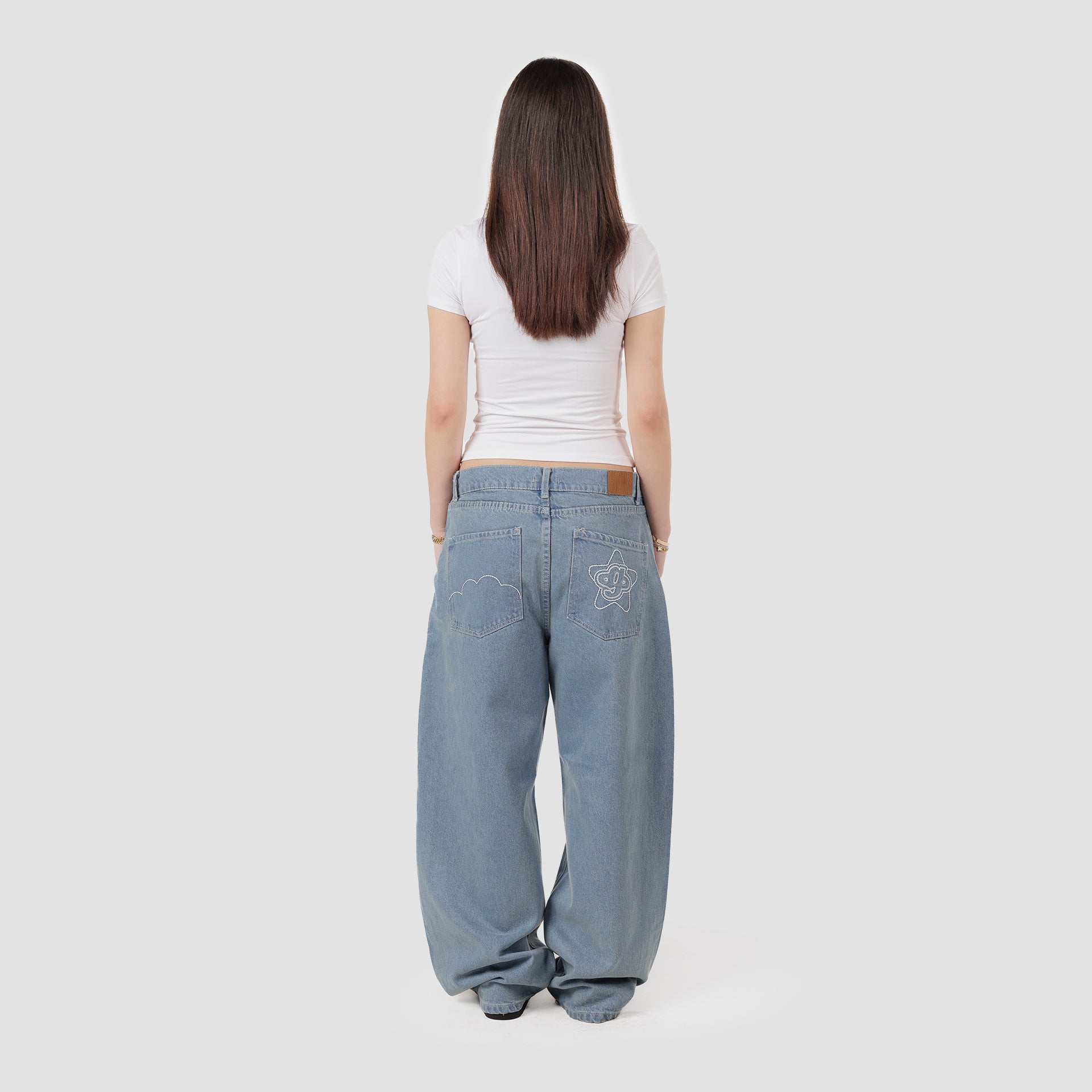SKY BLUE BAGGY JEAN