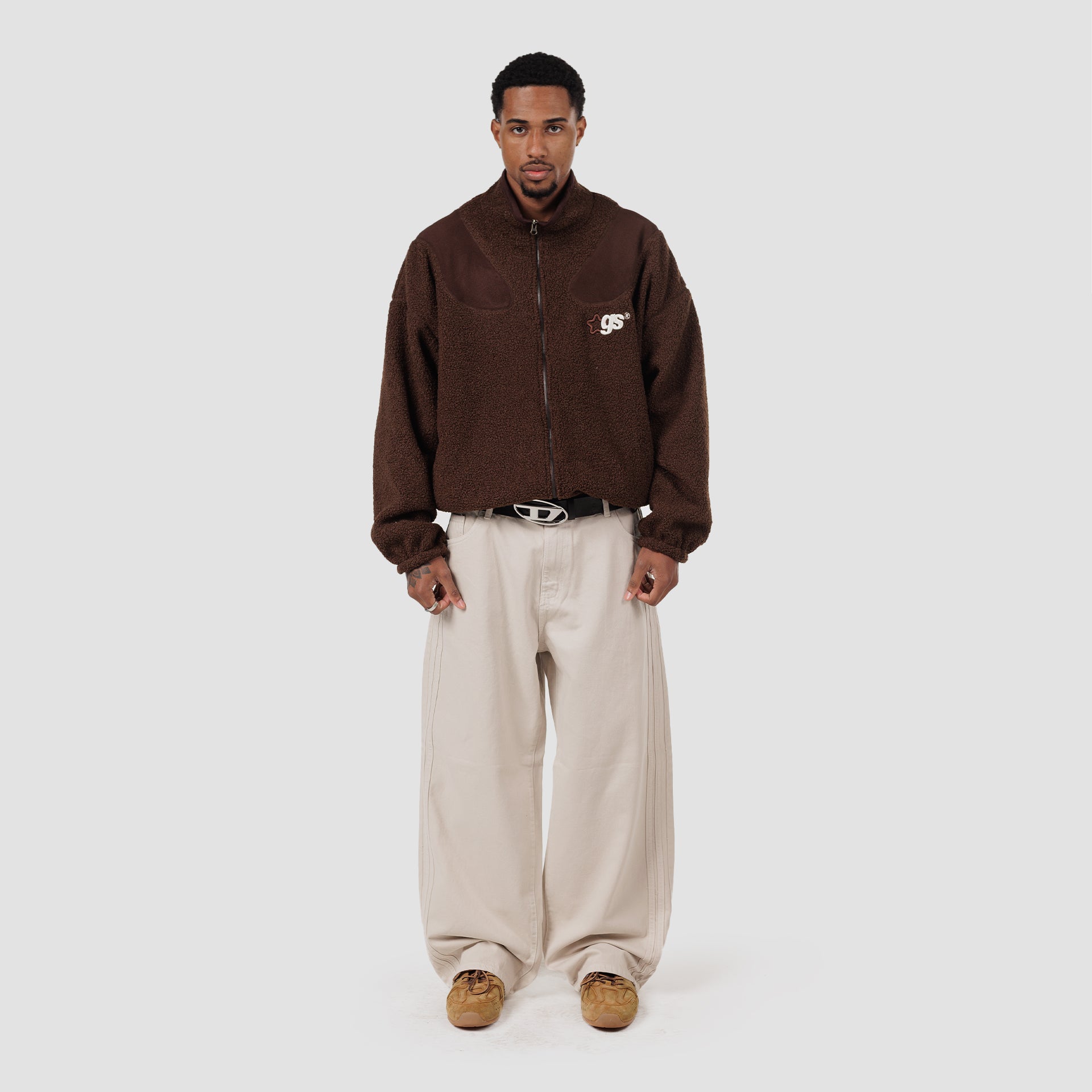 BROWN TINT SHERPA JACKET
