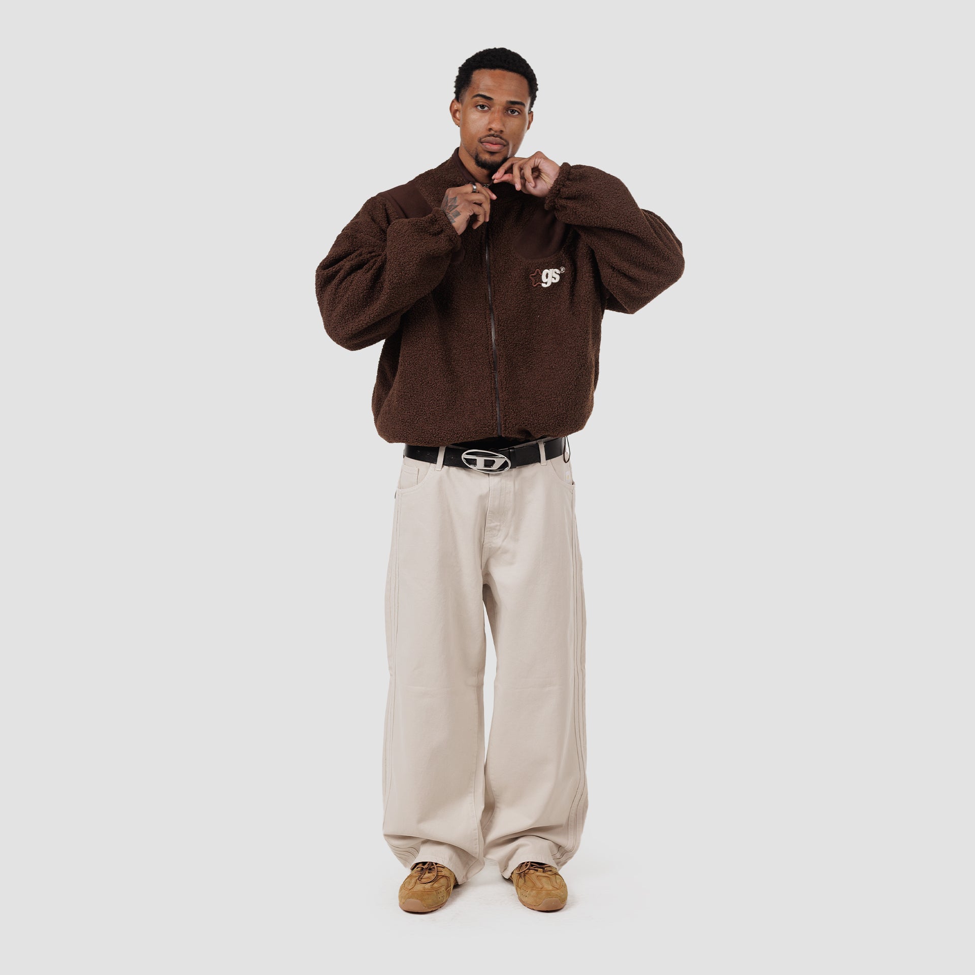 BROWN TINT SHERPA JACKET