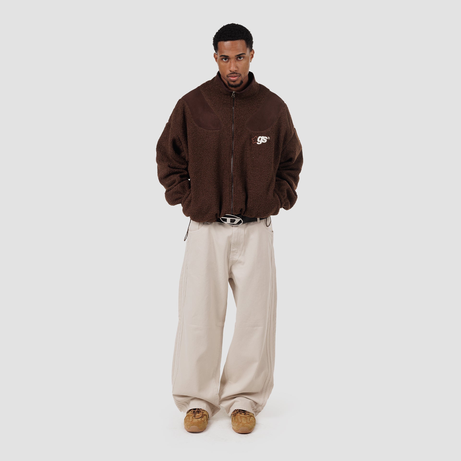 CHAMPAGNE BAGGY JEANS