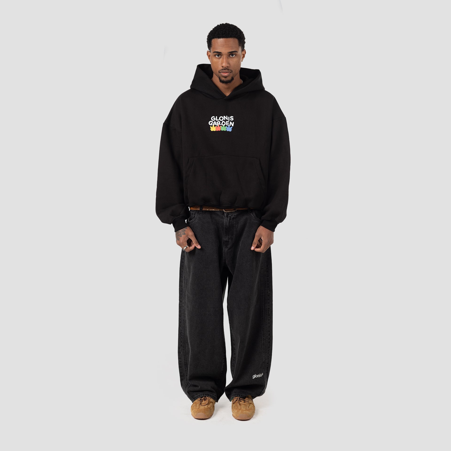 GLONIS GARDEN BLACK HOODIE