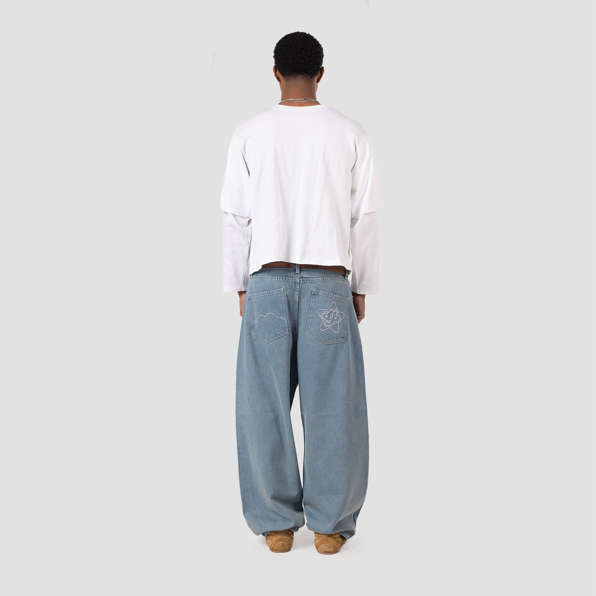 SKY BLUE BAGGY JEAN