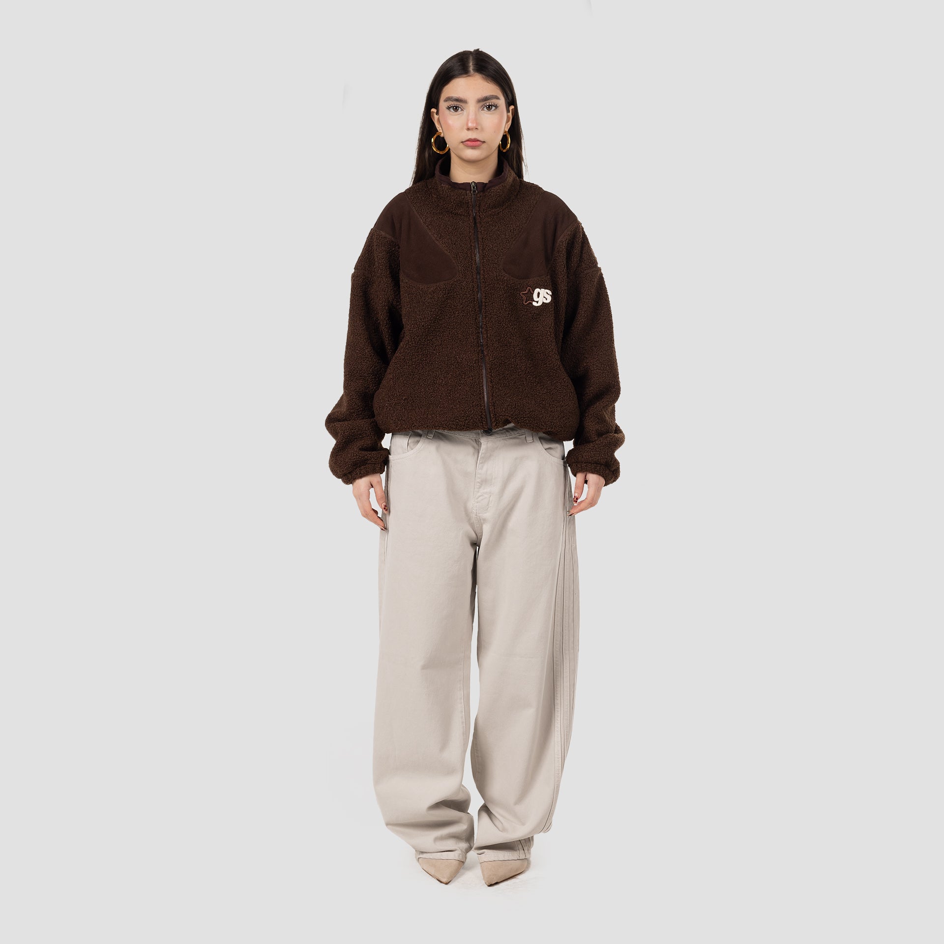 BROWN TINT SHERPA JACKET
