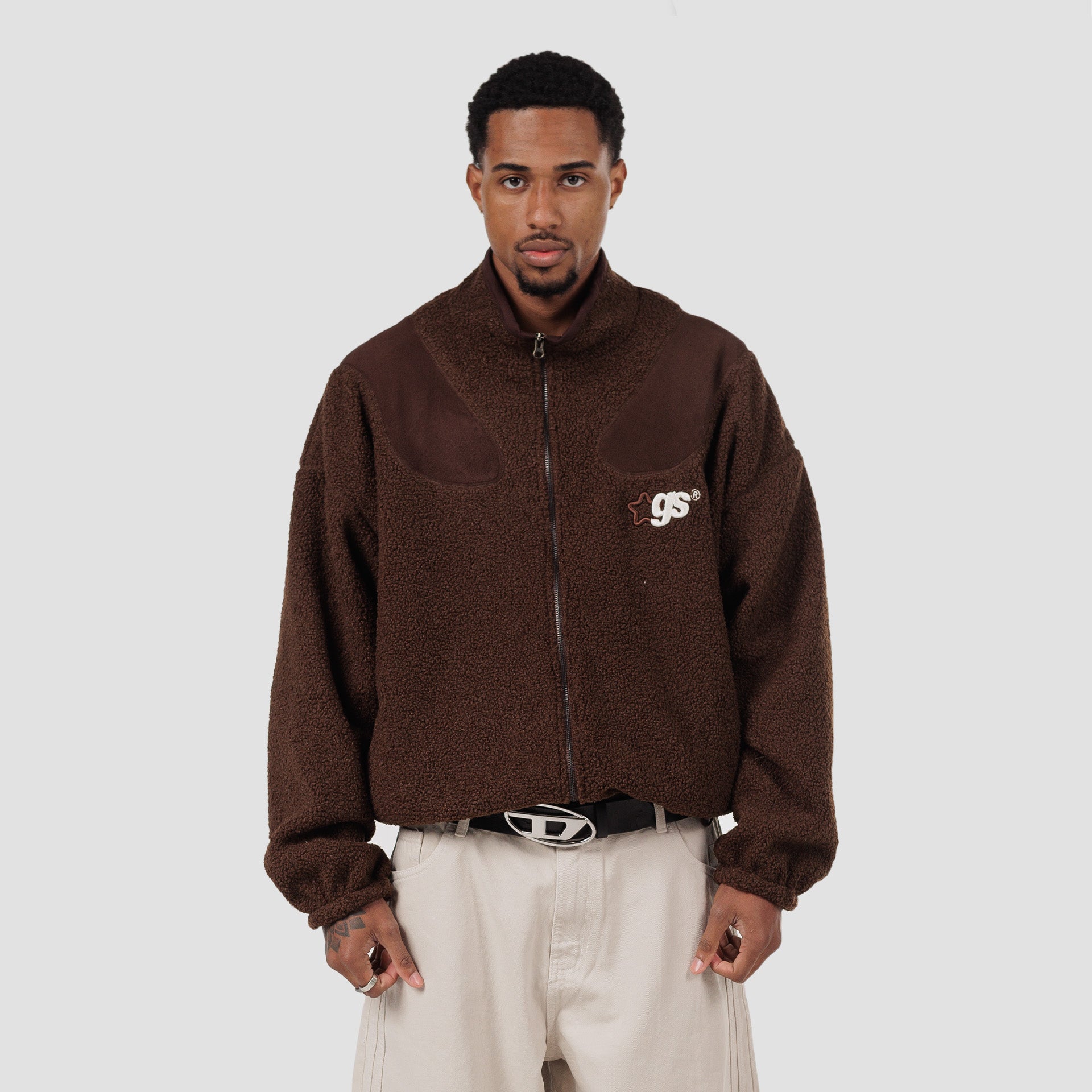 BROWN TINT SHERPA JACKET