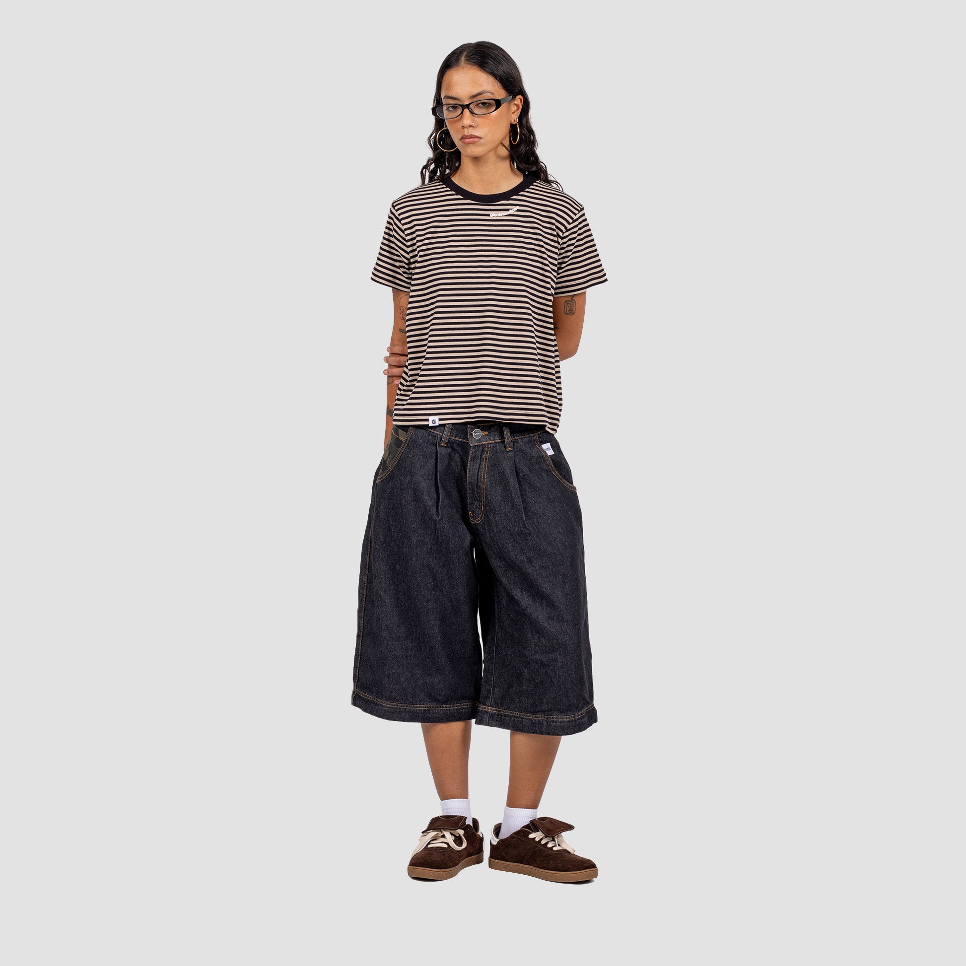 Afterdark Striped B-Tee