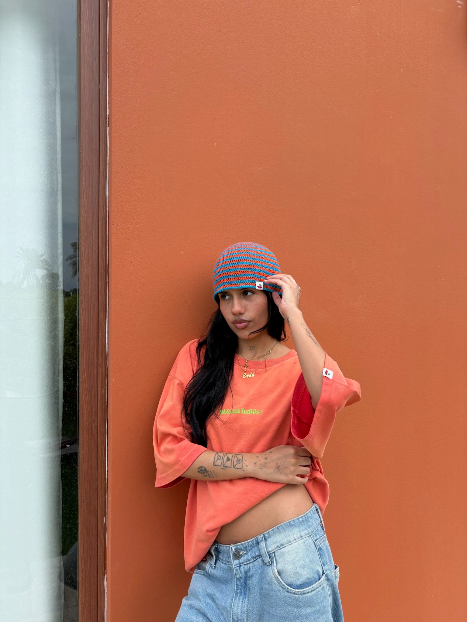 Orange Sunset Washed Tee