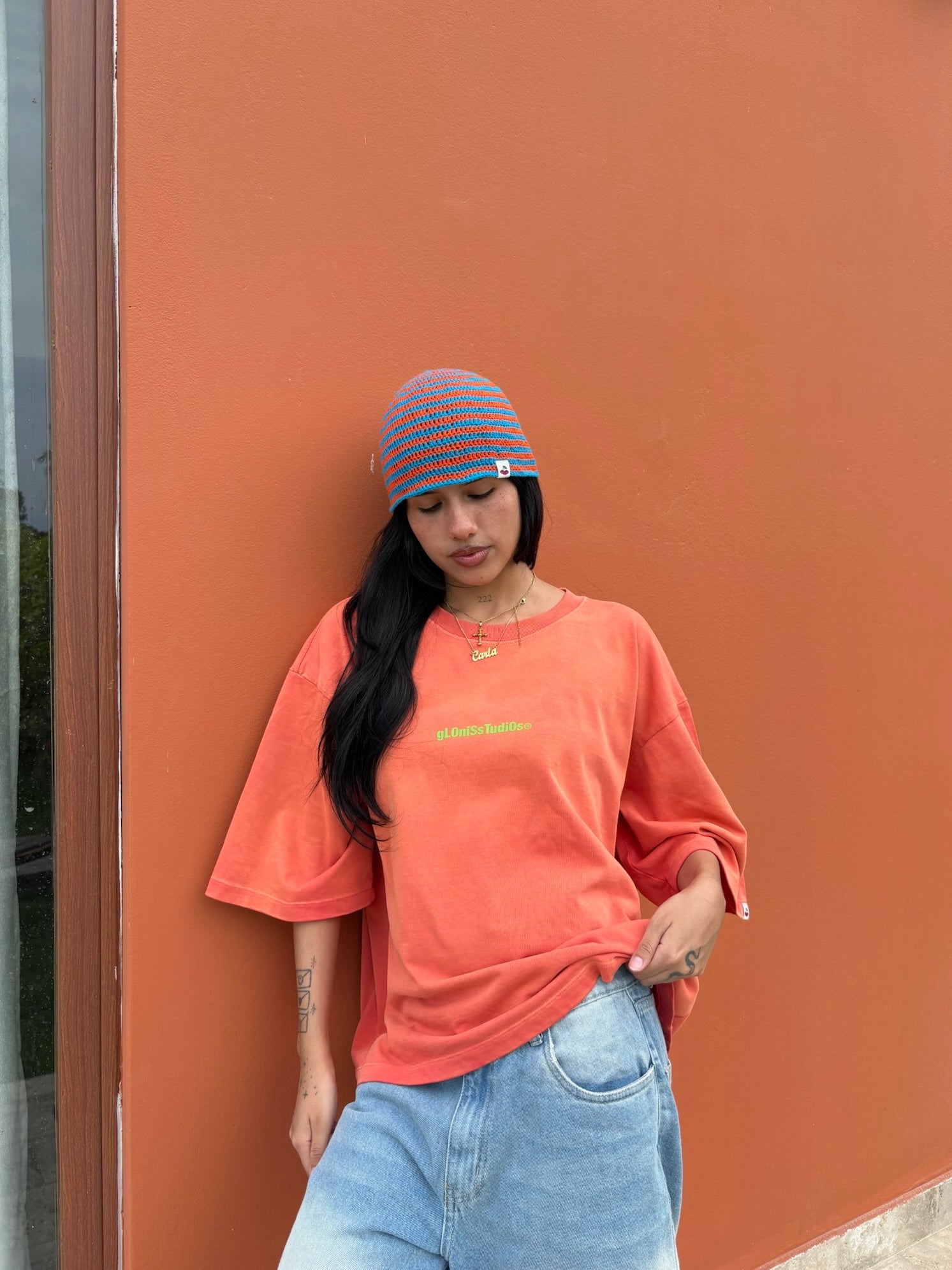Orange Sunset Washed Tee