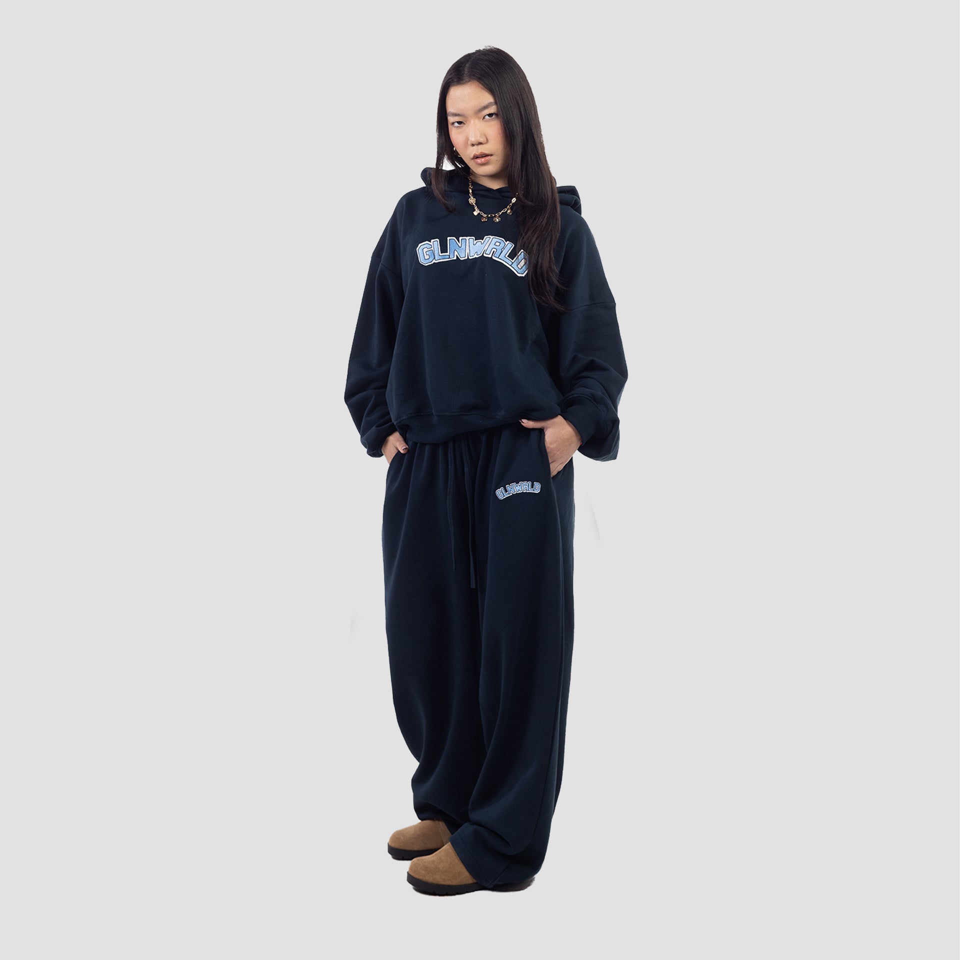 GLN WRLD BLUE HOODIE
