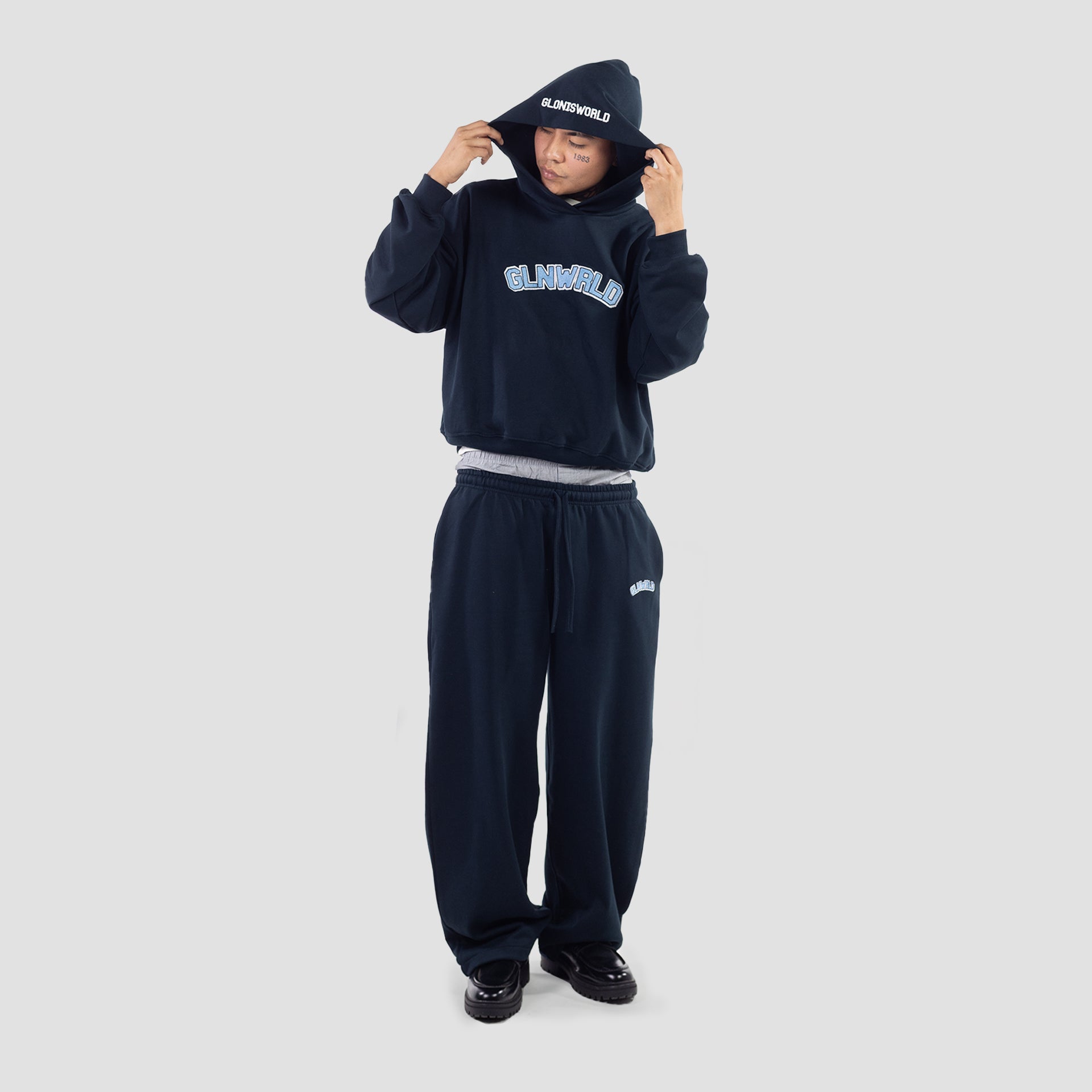 GLN WRLD BLUE HOODIE