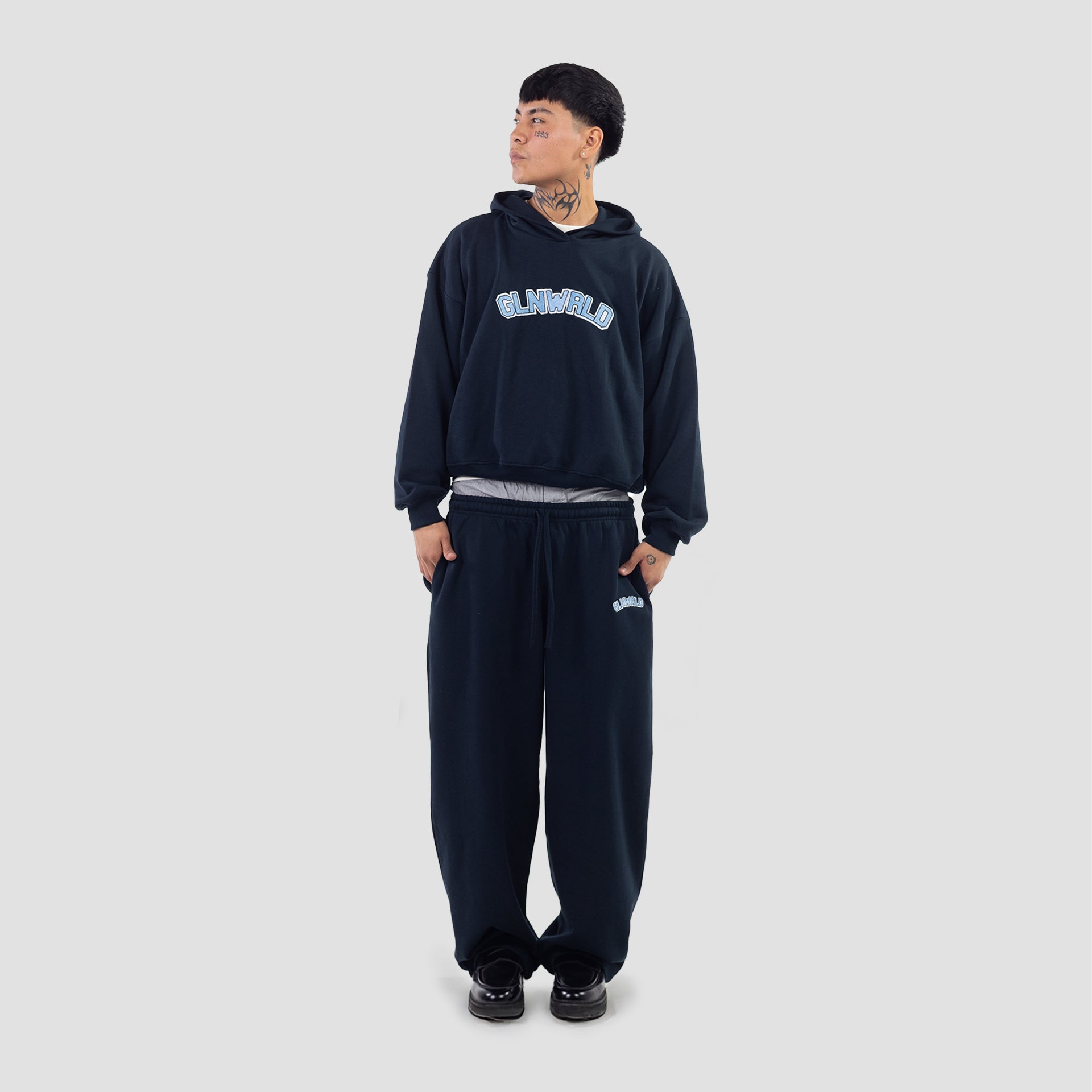 GLN WRLD BLUE HOODIE
