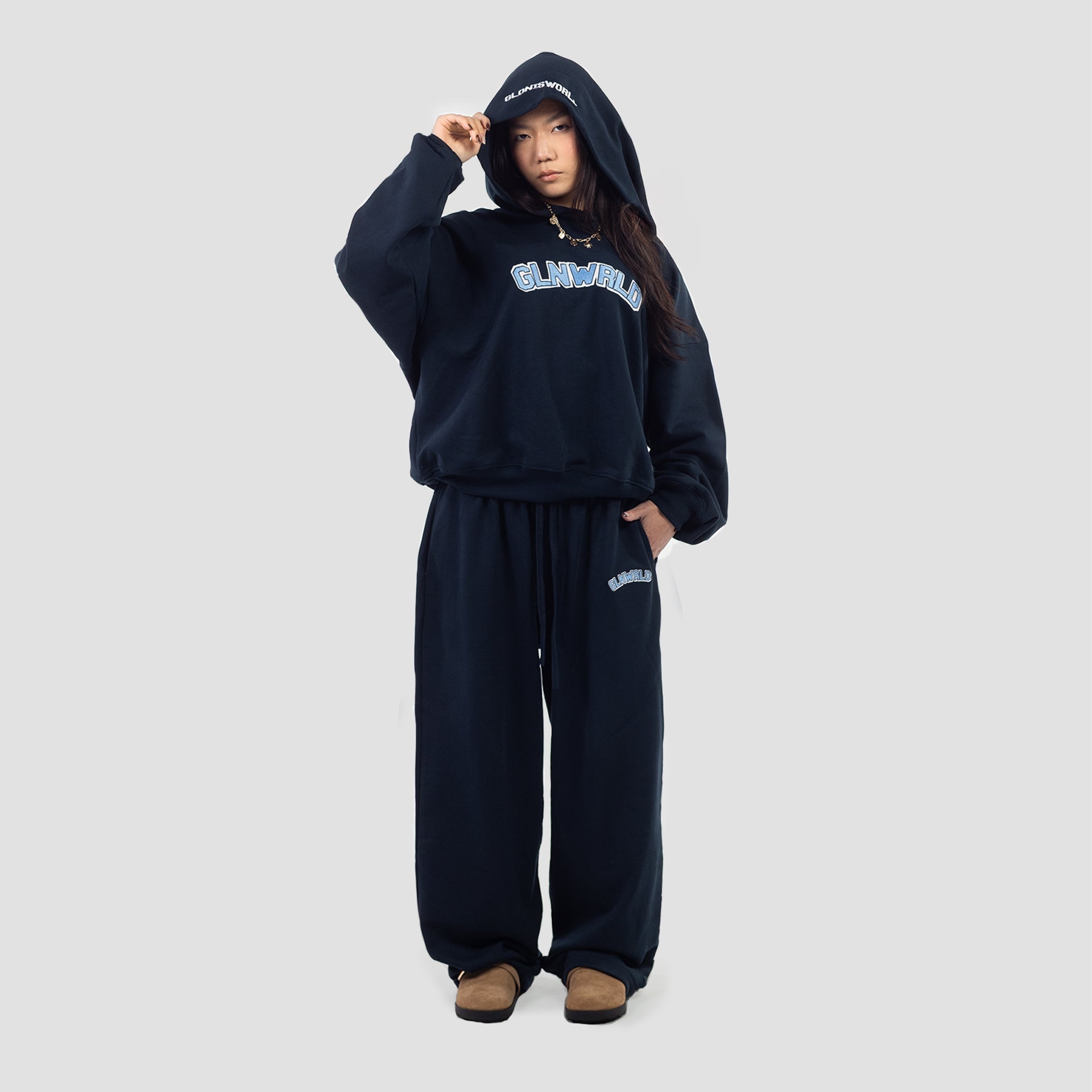 GLN WRLD BLUE HOODIE