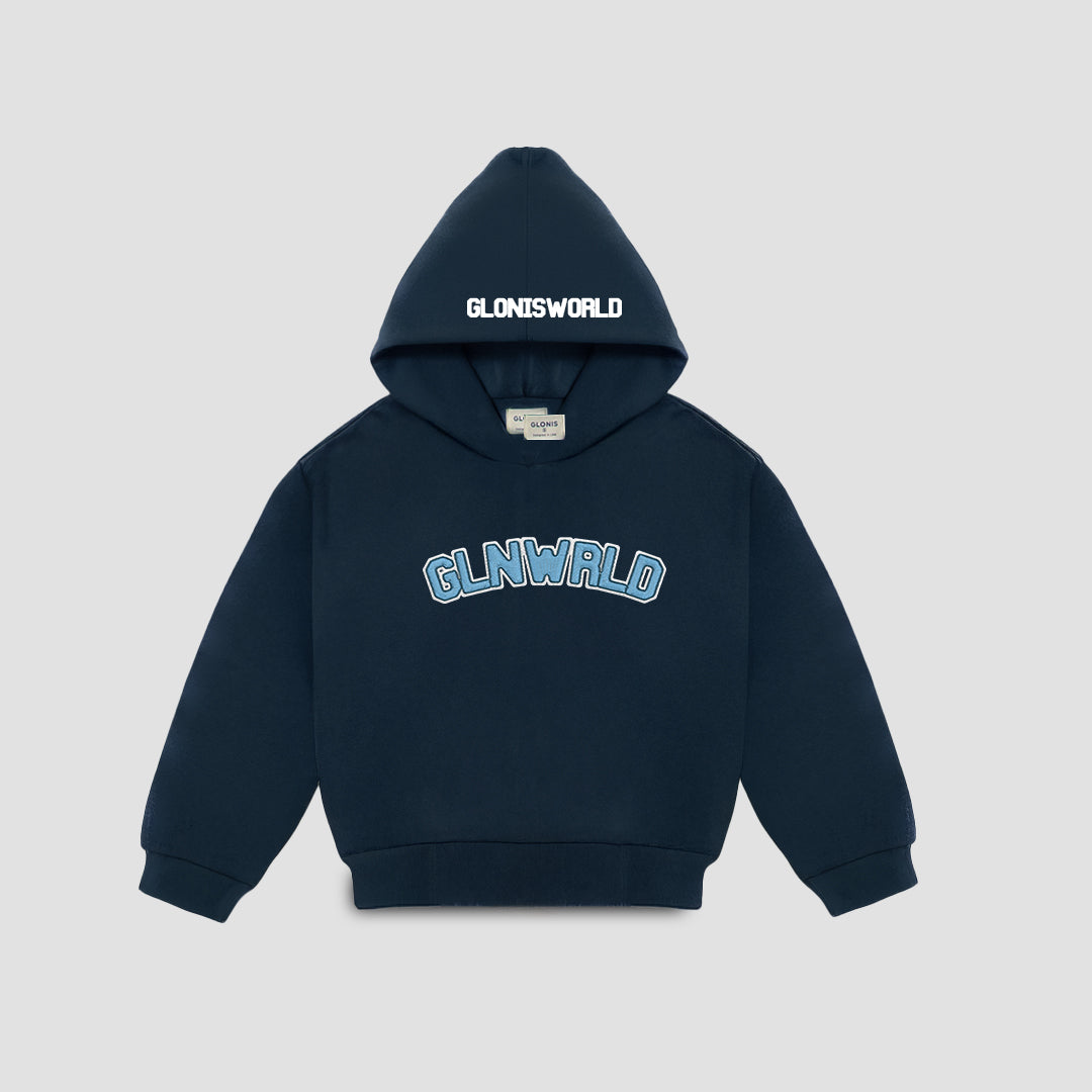 GLN WRLD BLUE HOODIE