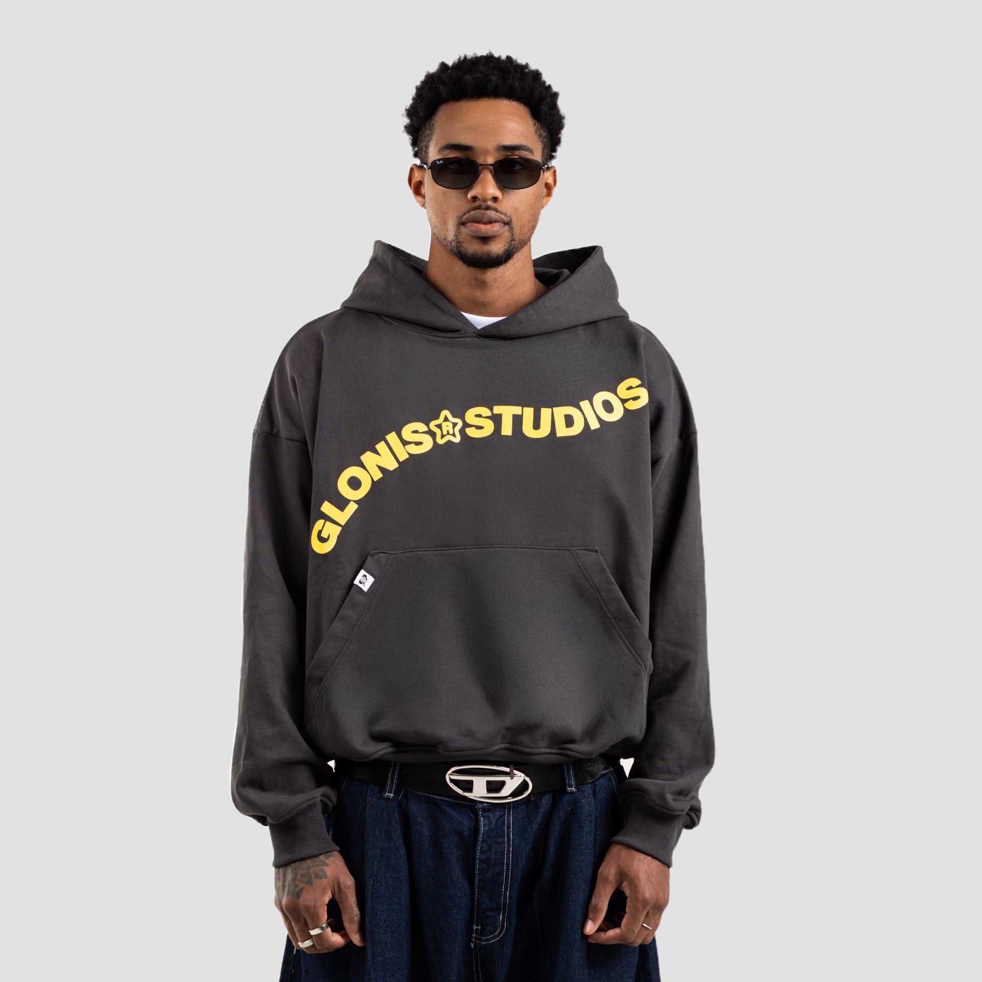 RAINING LOGO GRAY HOODIE