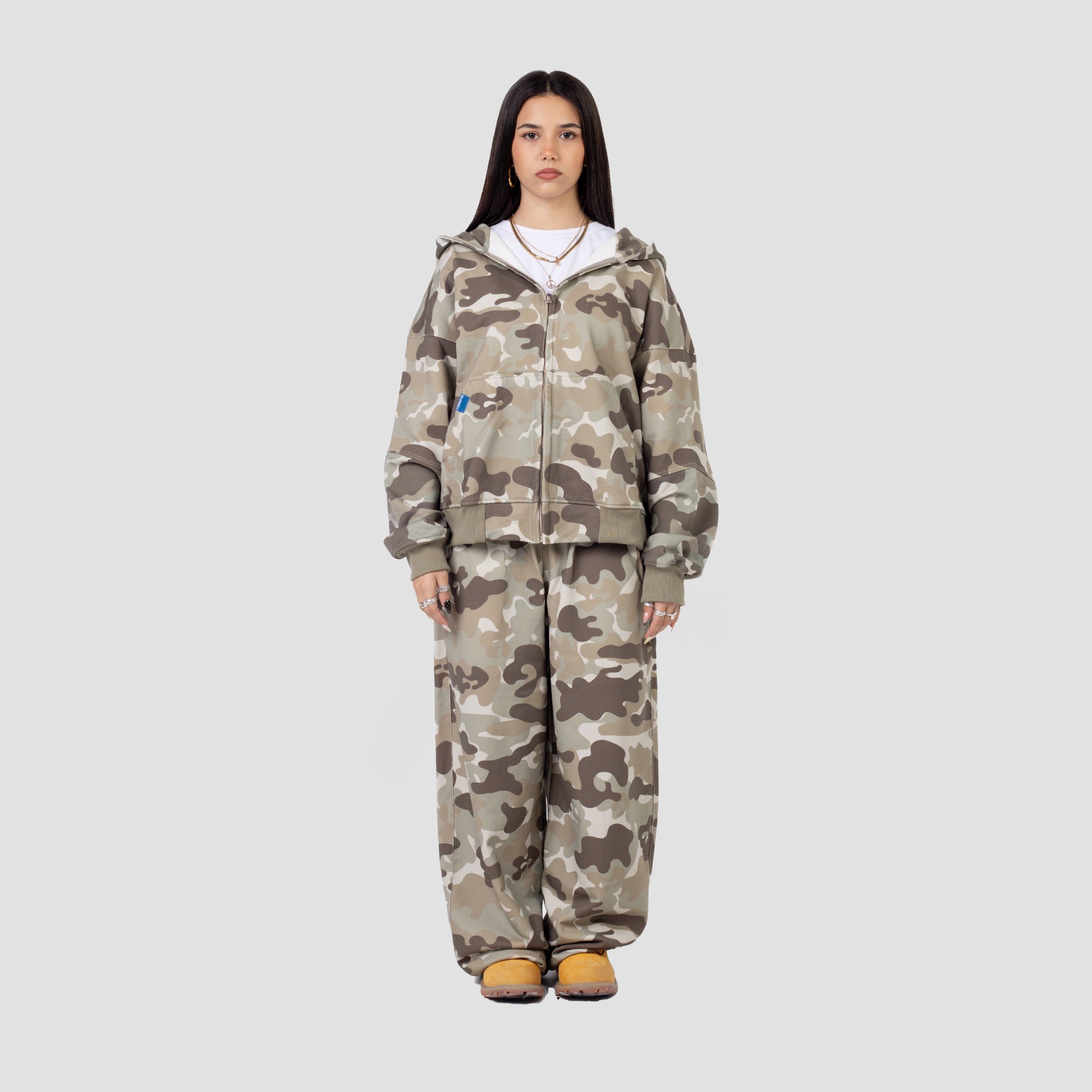 JUNGLE CAMO ZIP UP HOODIE