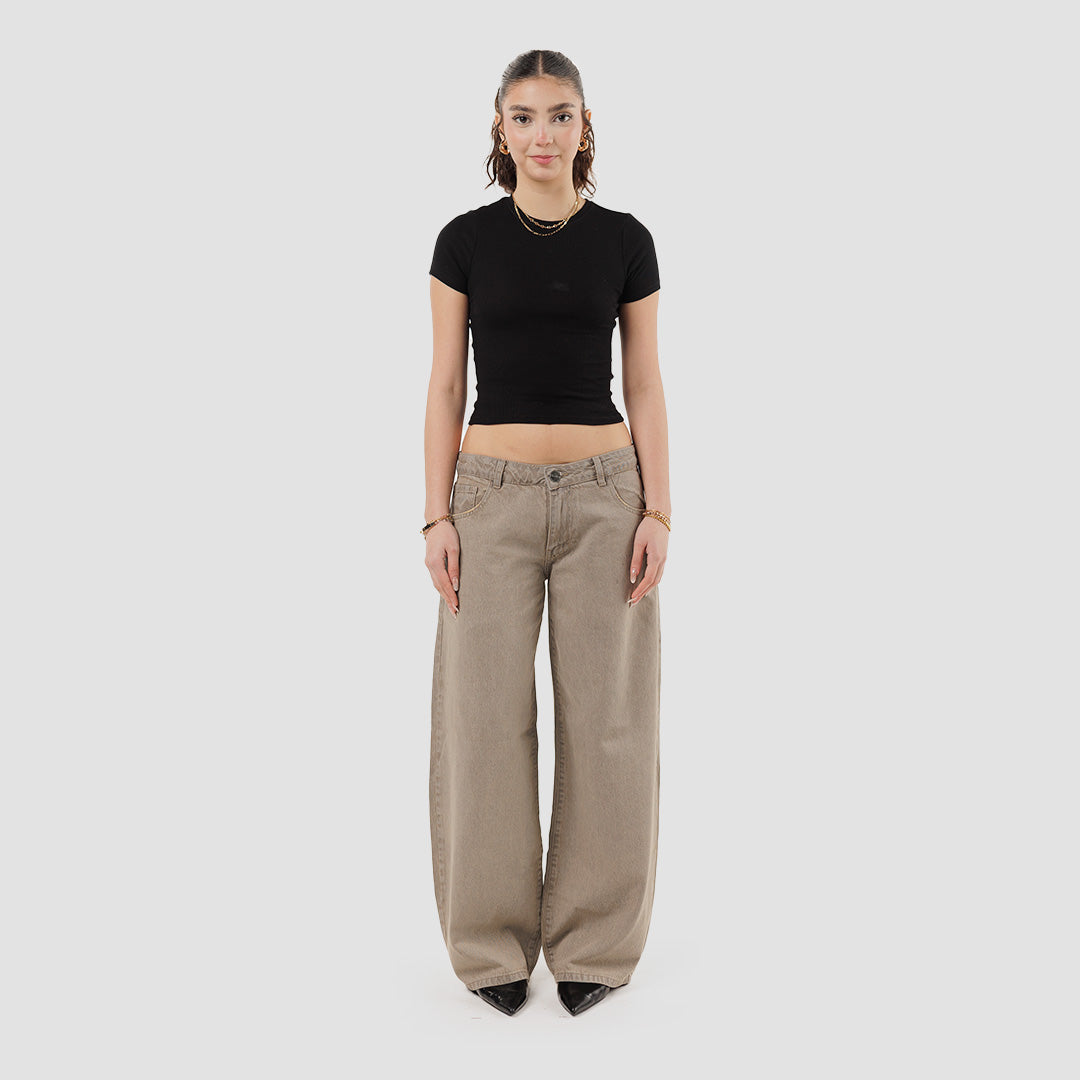 SAND LOW RISE PANTS