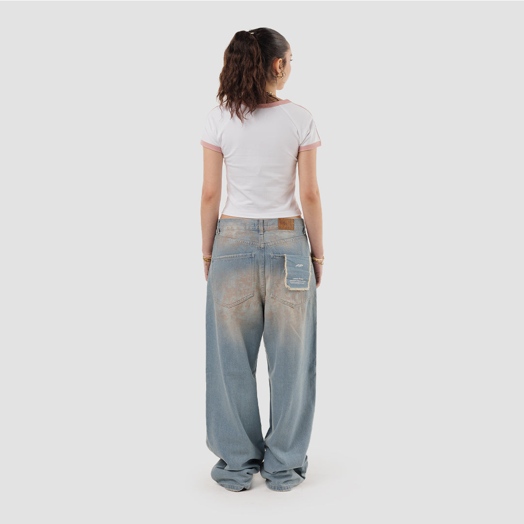 DIRTY WASH BAGGY JEANS