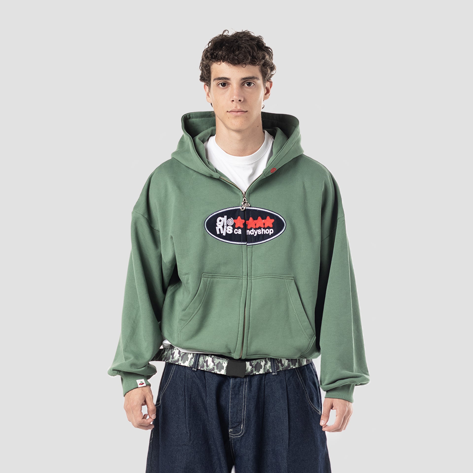 GREEN APPLE ZIP UP HOODIE