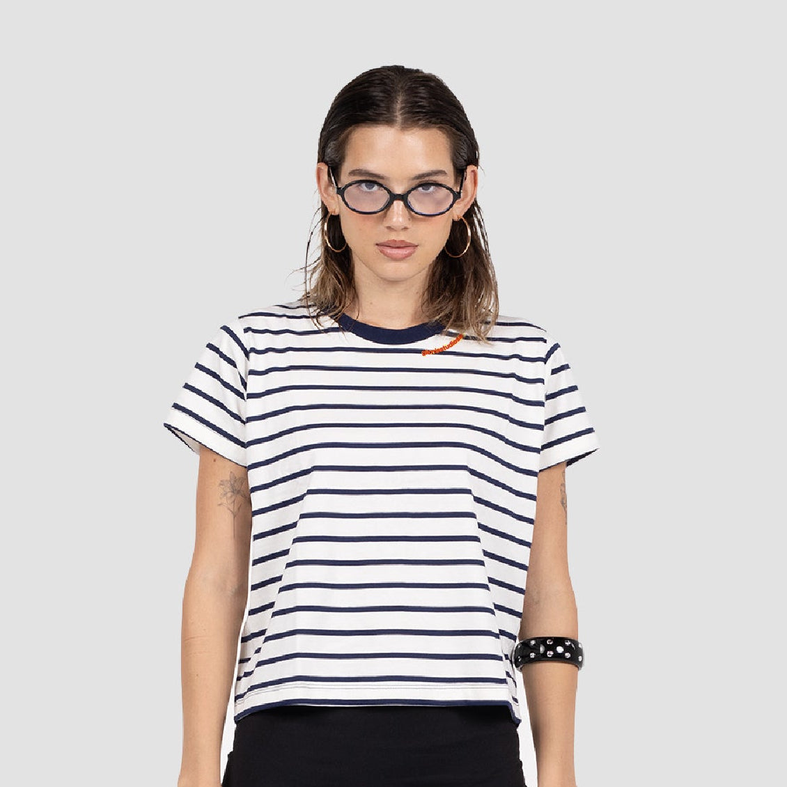 Afterparty Striped B-Tee