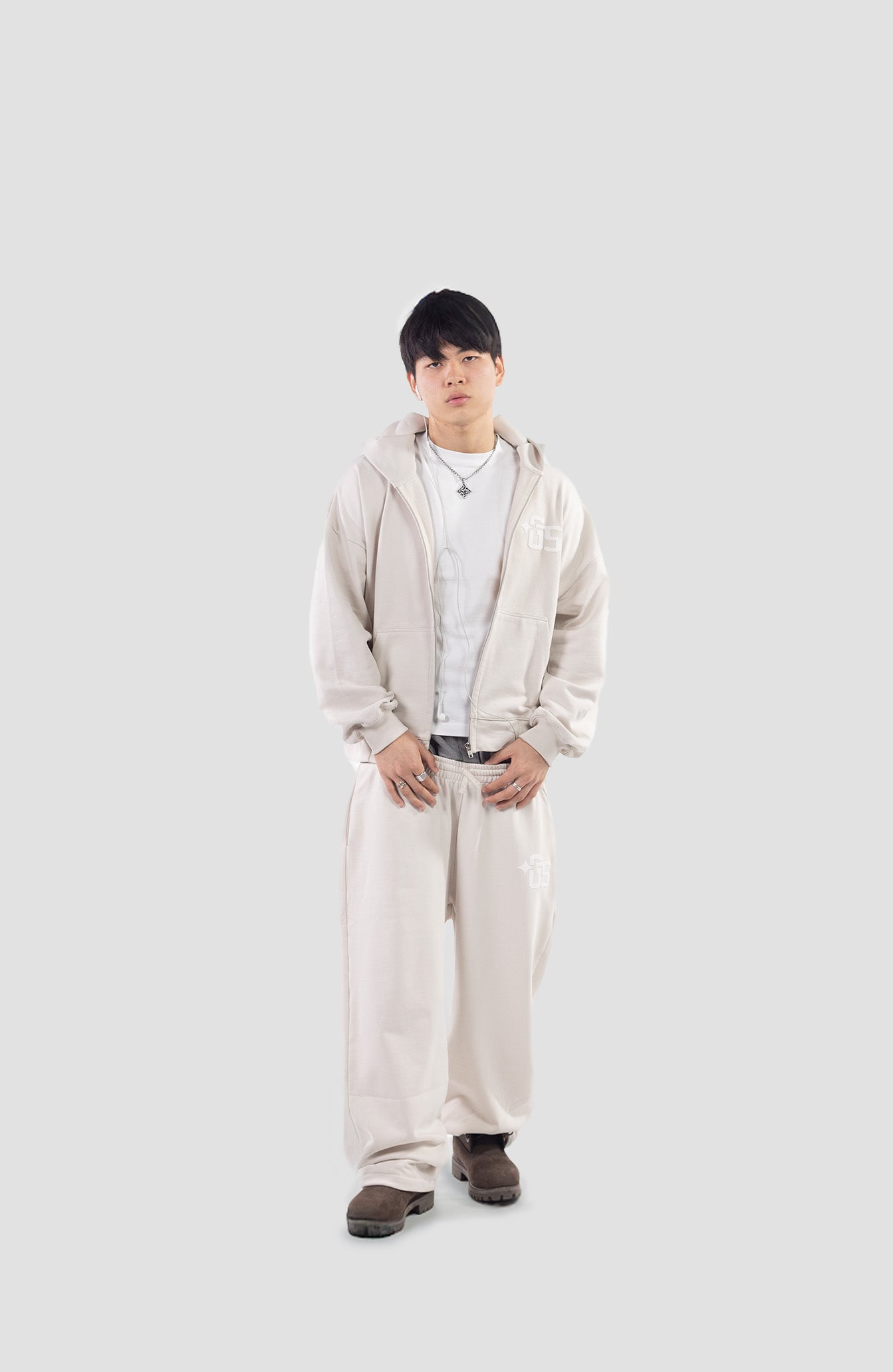 GS SAND ZIP UP HOODIE